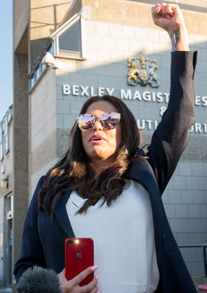 Katie outside court in 2019