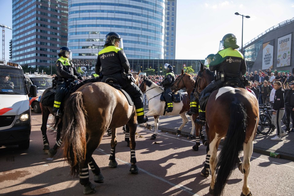 There is normally a large police presence on matchdays