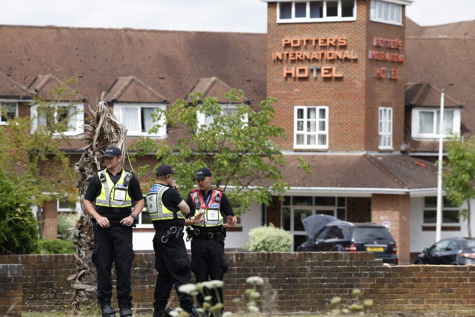 The protest took place at the Potters International Hotel