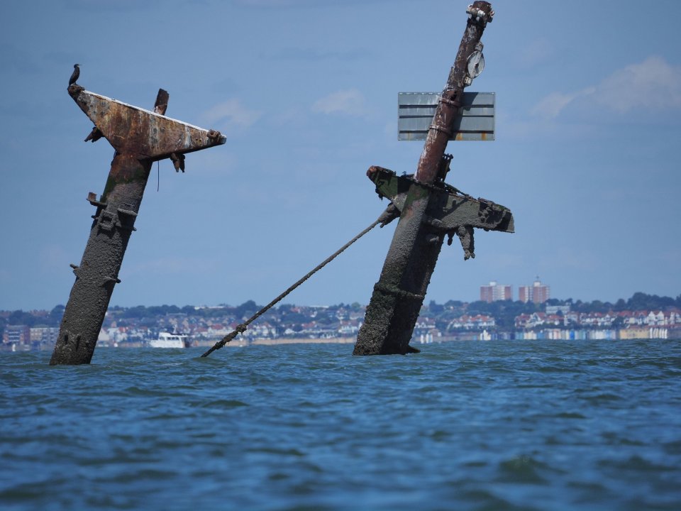 There is concern that if the ship's masts collapse it could spark an explosion