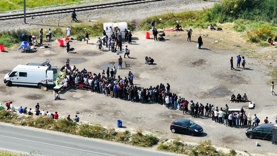 Migrants at the camp live in wretched conditions and dream of a new life with opportunity in Britain