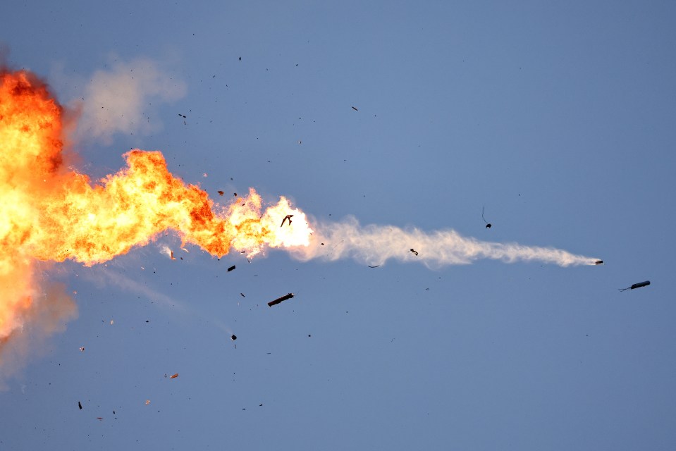 A Hezbollah unmanned aerial vehicle (UAV) crossing from Lebanon gets intercepted by an Israeli fighter jet near the Lebanon-Israel border