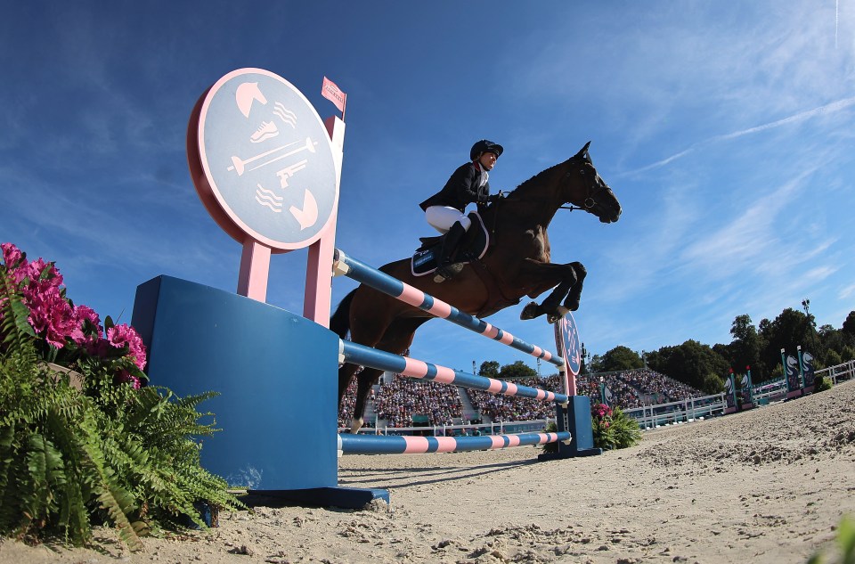 Show jumping is the first of the five elements in the event