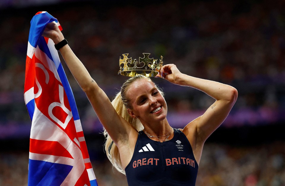 a woman wearing a shirt that says great britain on it