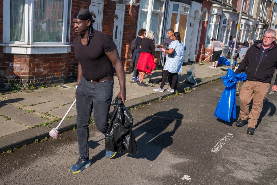 The people of Middlesbrough set about cleaning up the mess in the wake of violent protests in the city