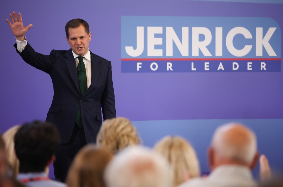 Robert Jenrick at his campaign launch in his Newark constituency on Friday