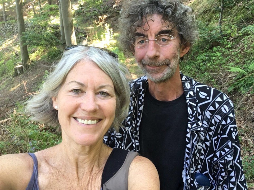 Tom with his wife Anne Doherty who has flown out to help in the search