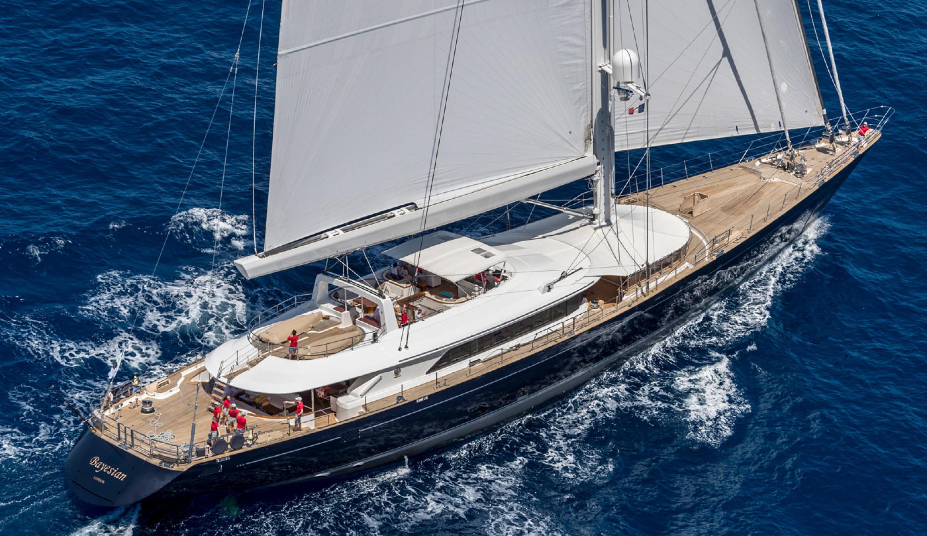 The 'Bayesian' superyacht, in Palermo, Sicily, before it sank