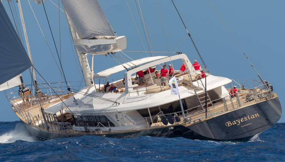 The ‘Bayesian’ sailing boat, in Palermo, Sicily