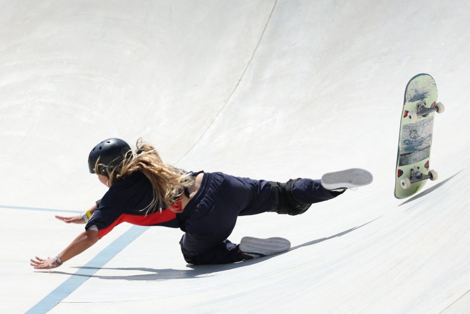 The Team GB skateboarder landed heavily during her final run in the heats