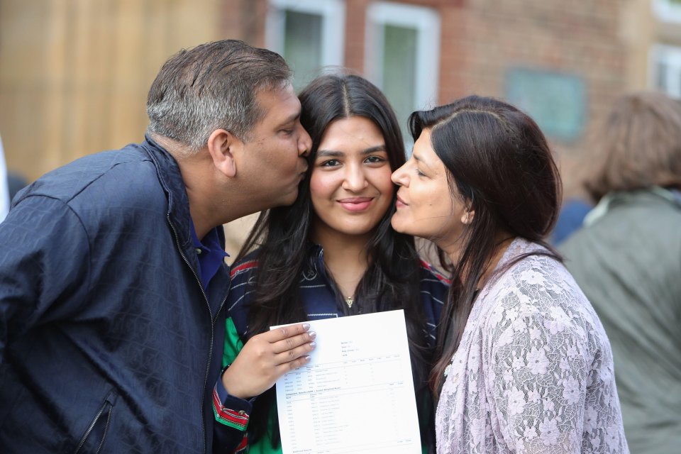 A-star student Prish with her proud parents