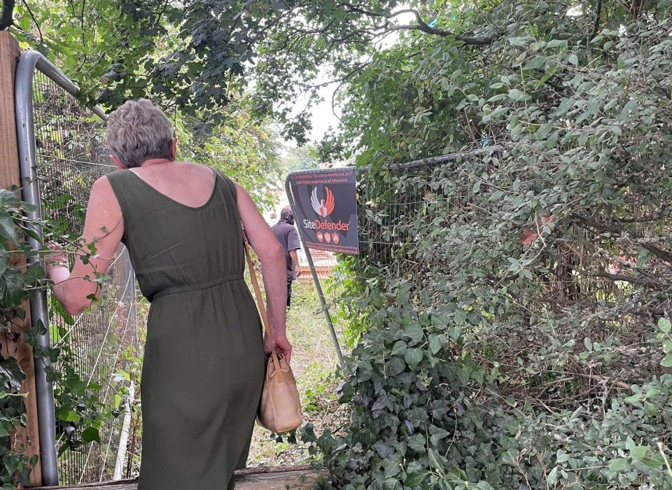 Borden villagers enter the Manor Farm development site