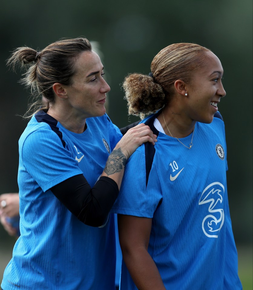 two female soccer players one with the number 10 on her shirt