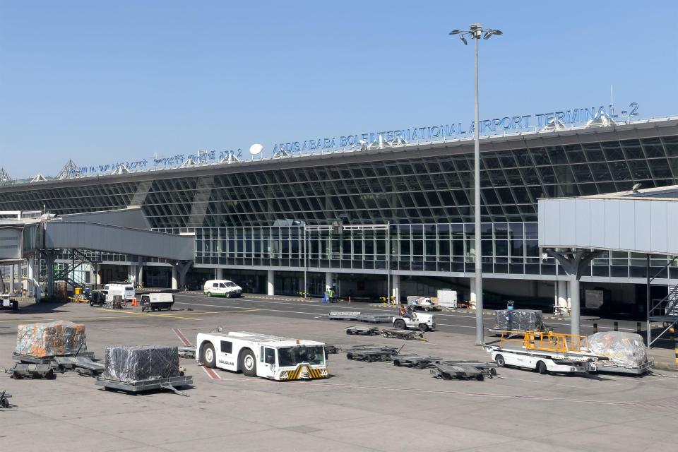 a large building with the word airport on it