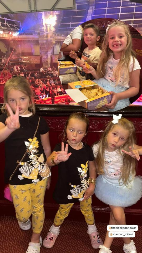 The kids tucked into nachos and held up peace signs