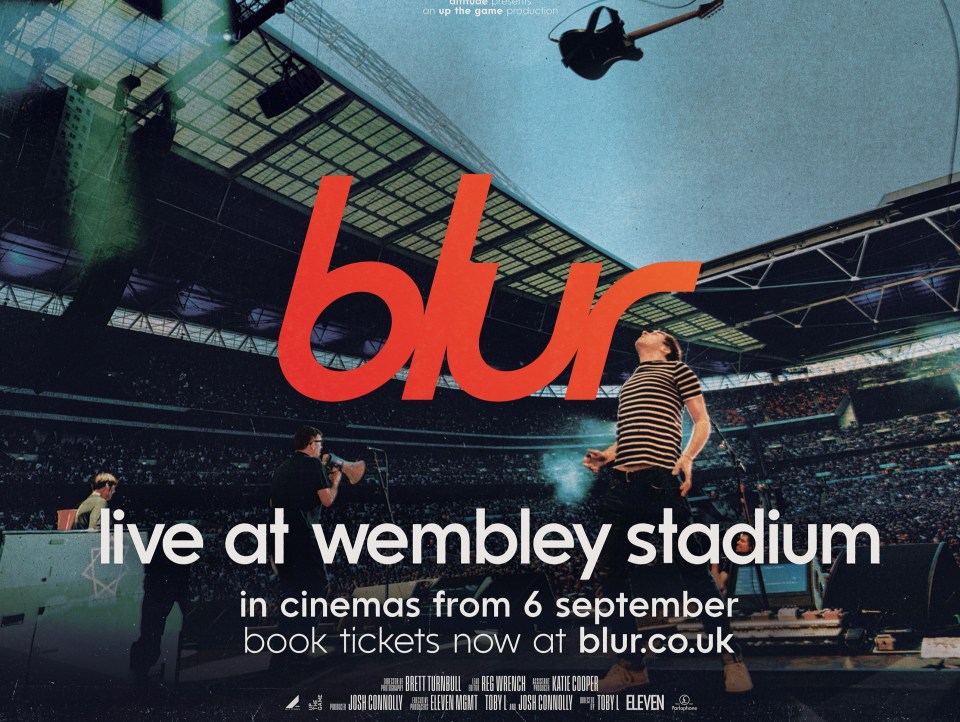 Next month brings a cinema outing for the two-hour concert film Blur: Live At Wembley Stadium