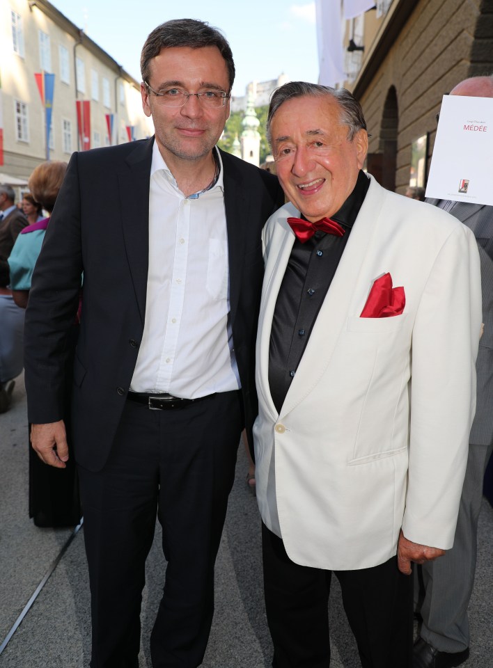 Lugner and son Andreas at a film premiere in 2019