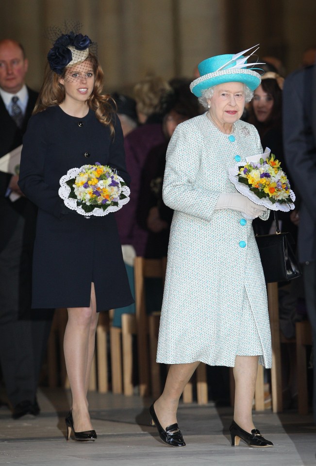  The Princess is seen here with her late grandmother, Queen Elizabeth II