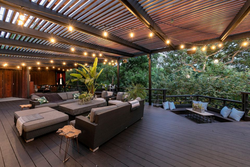 Nicknamed the Treetop, Portia and Ellen's first home together had huge decking