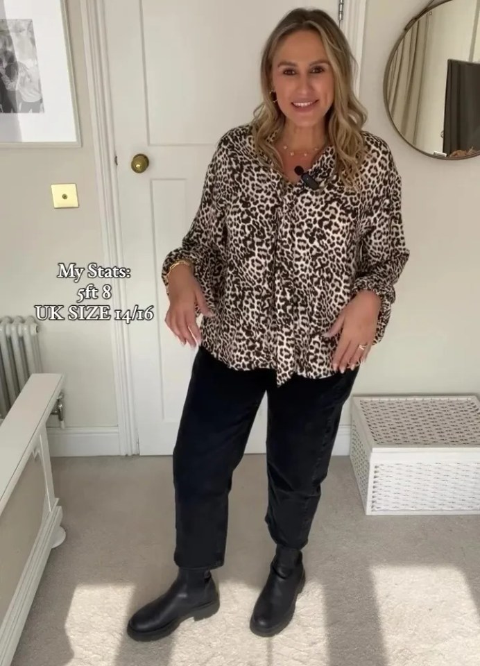 This leopard print blouse is so on trend