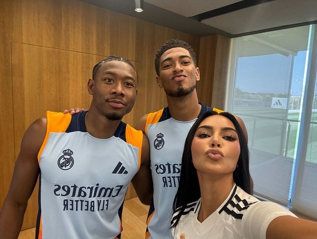 David Alaba joined Kardashian and Bellingham for a snap