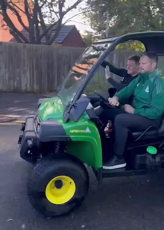 Eddie Howe rocked up for Newcastle's press conference in a golf buggy