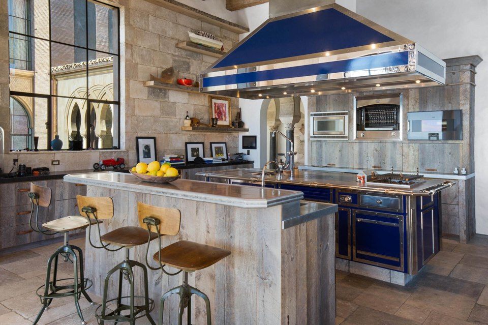 The kitchen of one of the many Montecito homes they've owned