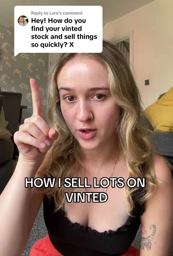 a woman says how i sell lots on vinted