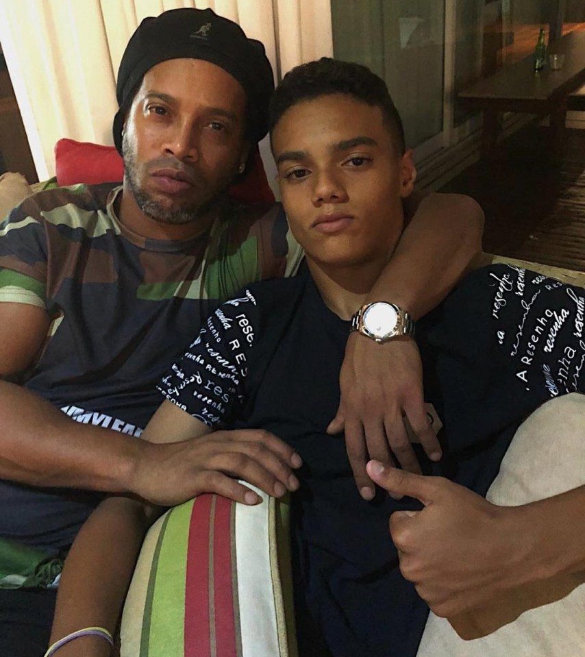 Joao Mendes, right, is the son of Brazil and Barcelona legend Ronaldinho