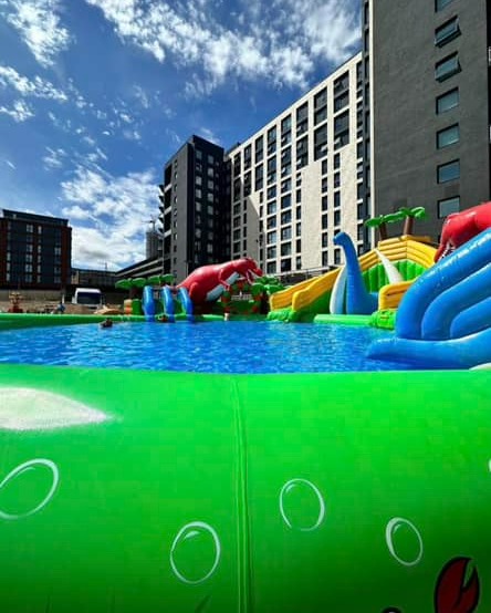 The city also features a splash pool