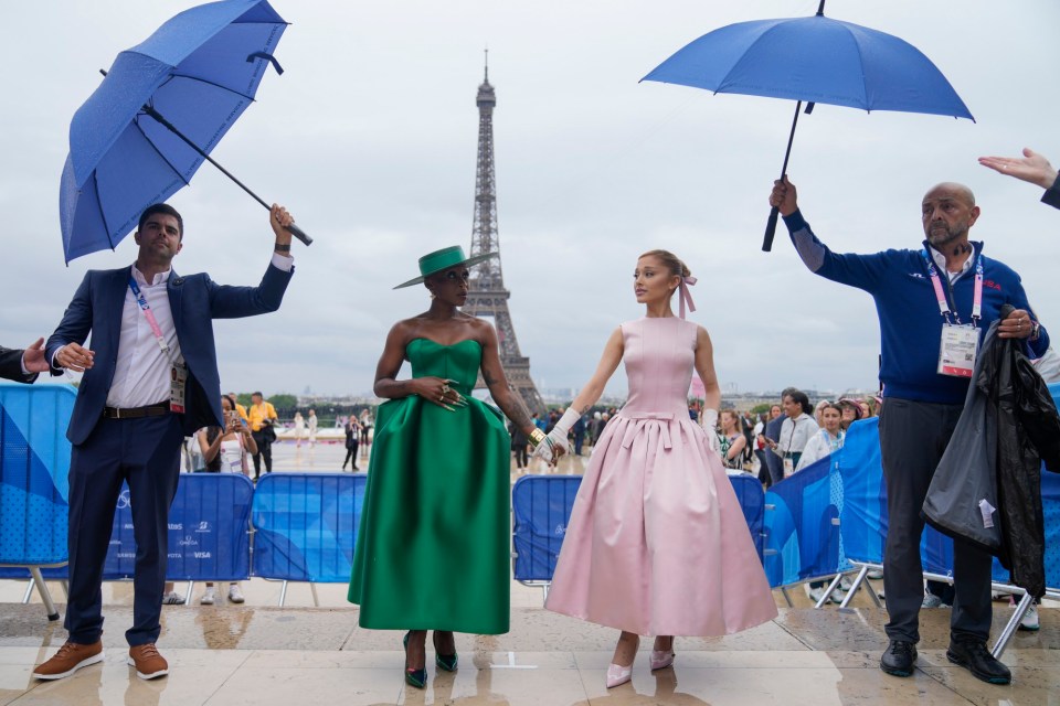 Cynthia Erivo and Ariana Grande arrived in spectacular fashion at Paris 2024