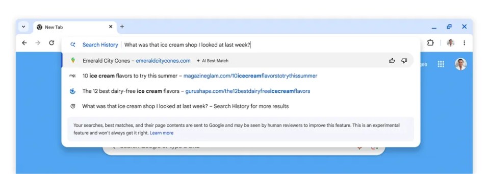 Finding specific links in your history is also becoming a lot simpler