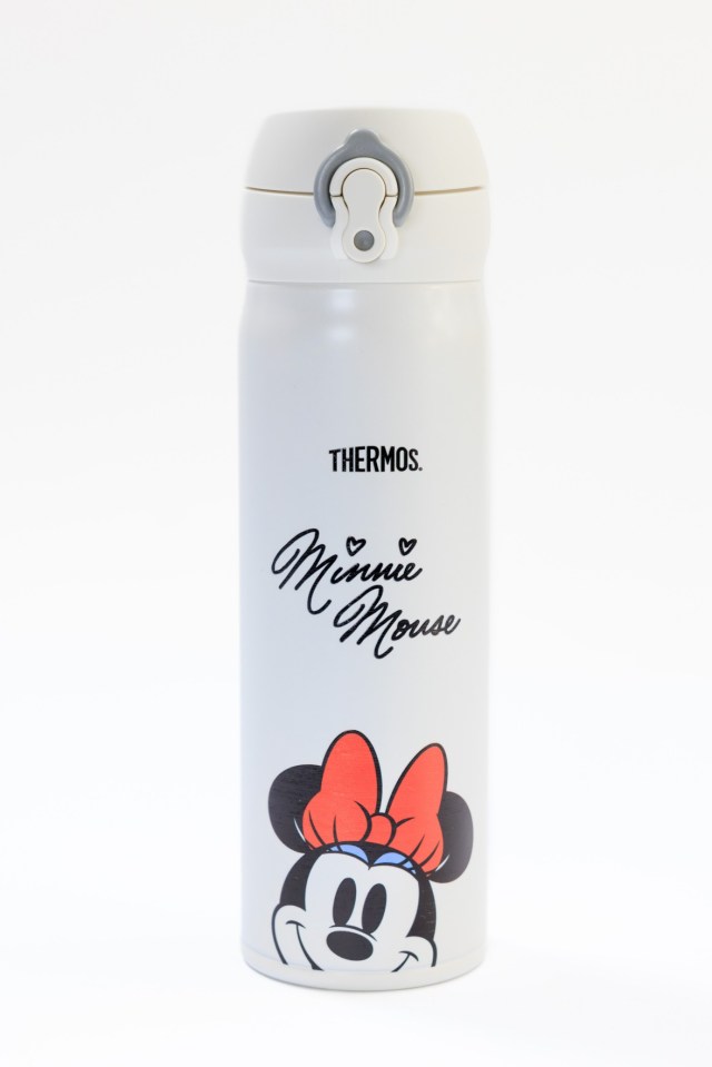 a thermos with minnie mouse on it