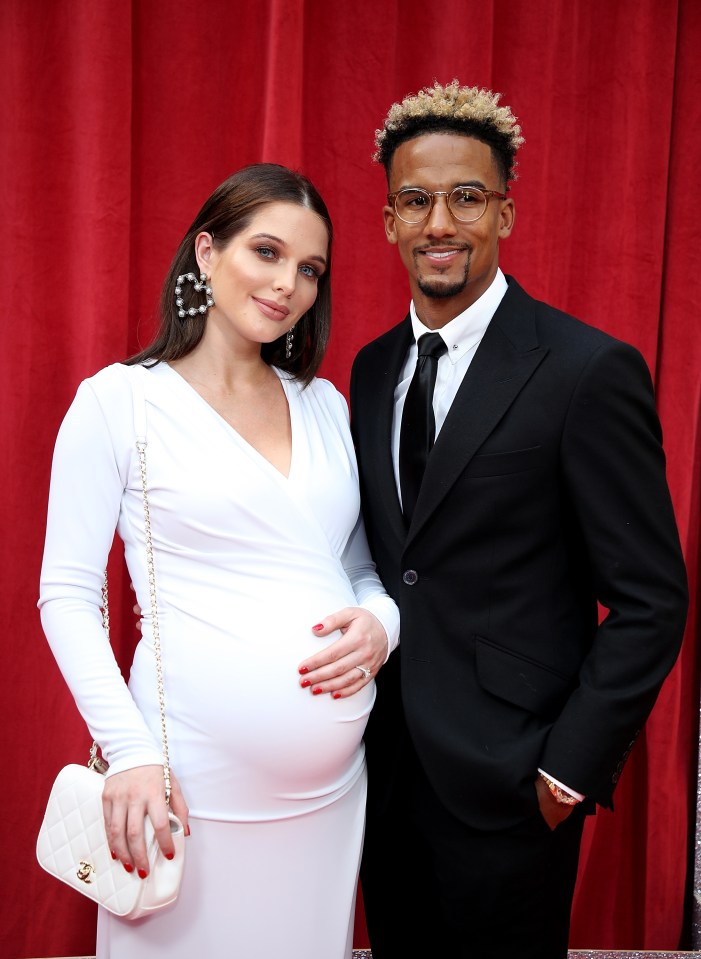 LONDON, ENGLAND - JUNE 02: Helen Flanagan and Scott Sinclair attend the British Soap Awards 2018 at Hackney Empire on June 2, 2018 in London, England. (Photo by Mike Marsland/Mike Marsland/WireImage)