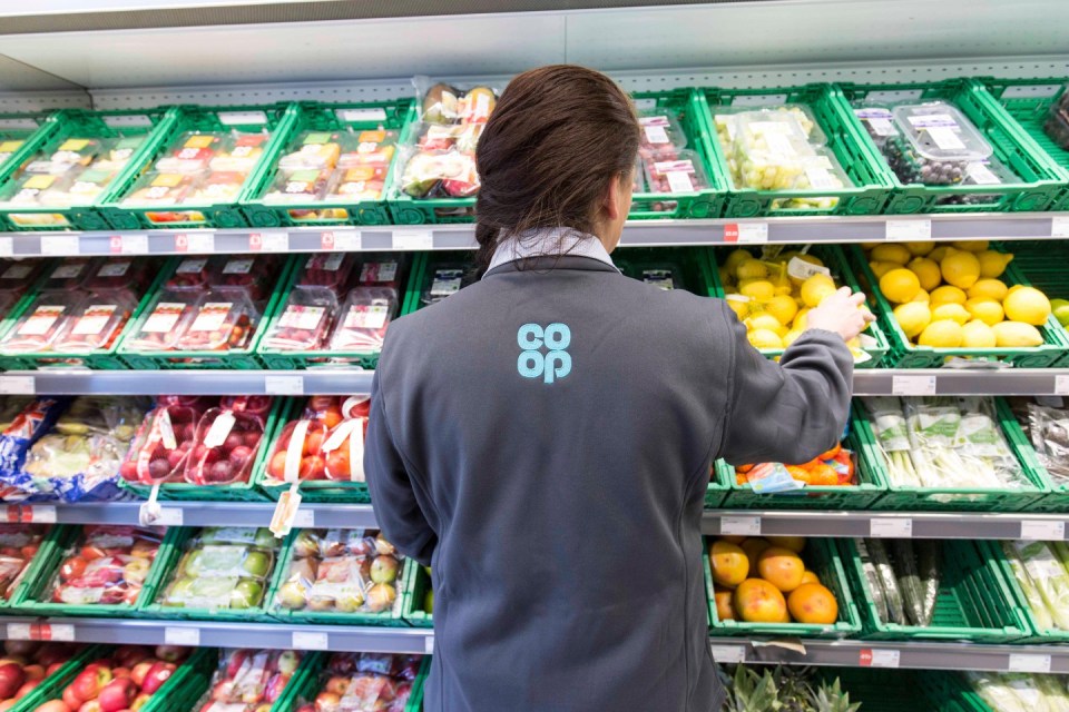 HADEMY Interior of a Co-Op food shop in England