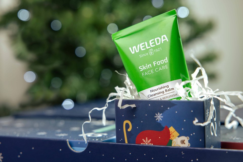 a weleda skin food face care product in a gift box