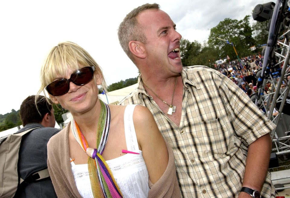 Zoe Ball and husband Norman Cook pictured at Glastonbury in 2022