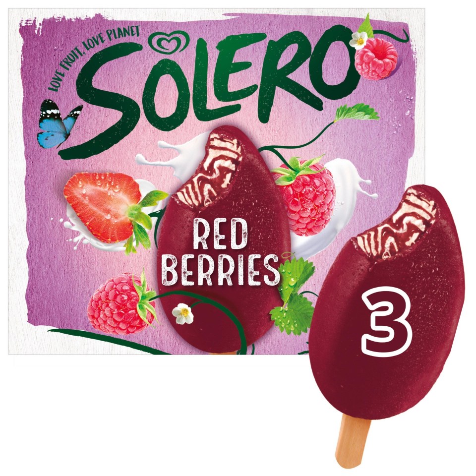 Save 90p on this three-pack of Solero Red Berries at Iceland