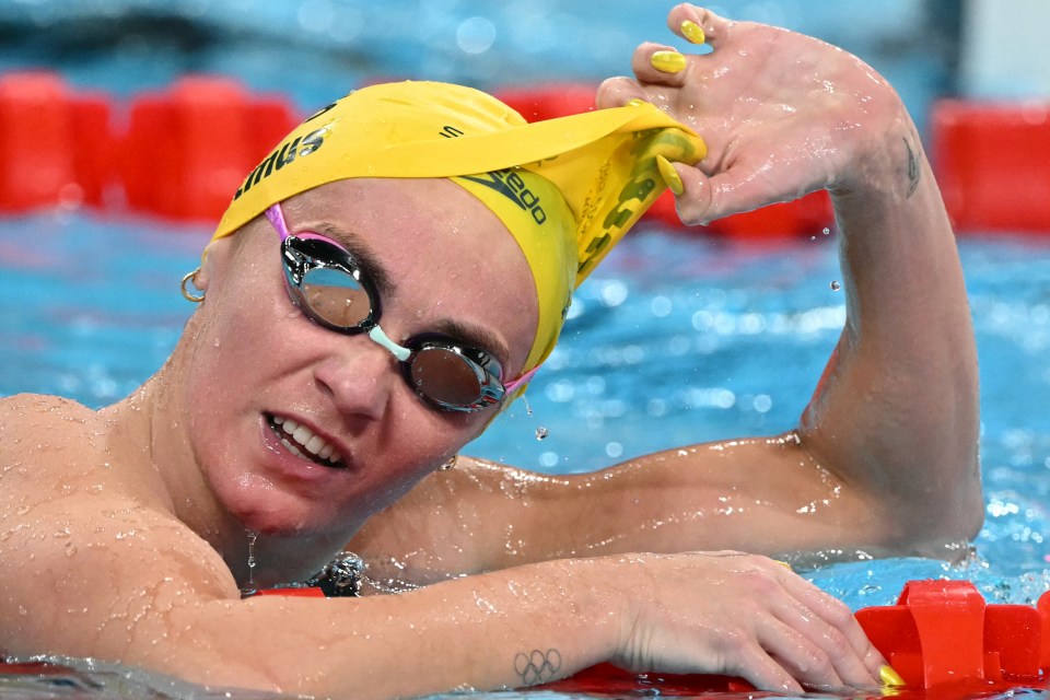 The swimmer has jazzed up her nails for the Olympics