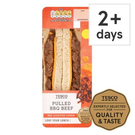 Tesco's Pulled BBQ Beef sandwich ranked highly on Becca's list