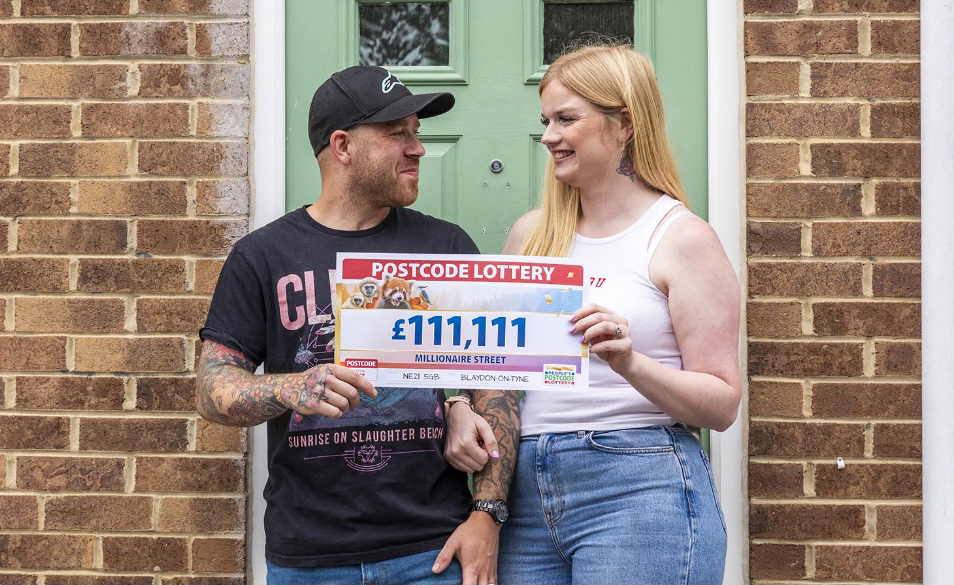 Christina and husband Matthew shared victory with the owner they had bought the house from two years ago