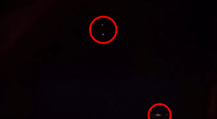 They initially thought the orbs were another plane, however they didn't show up on the radar