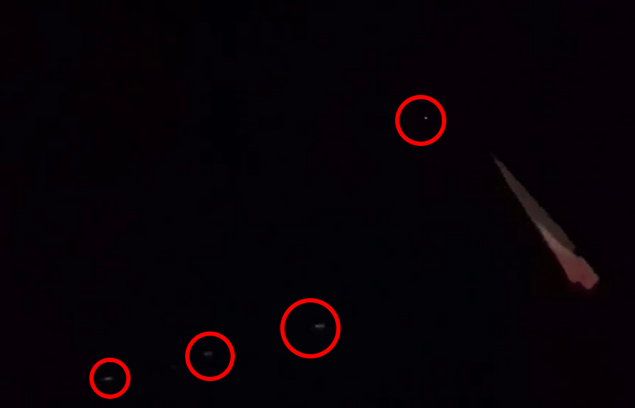 The pilot said the series of white orbs seemed as if they were dancing