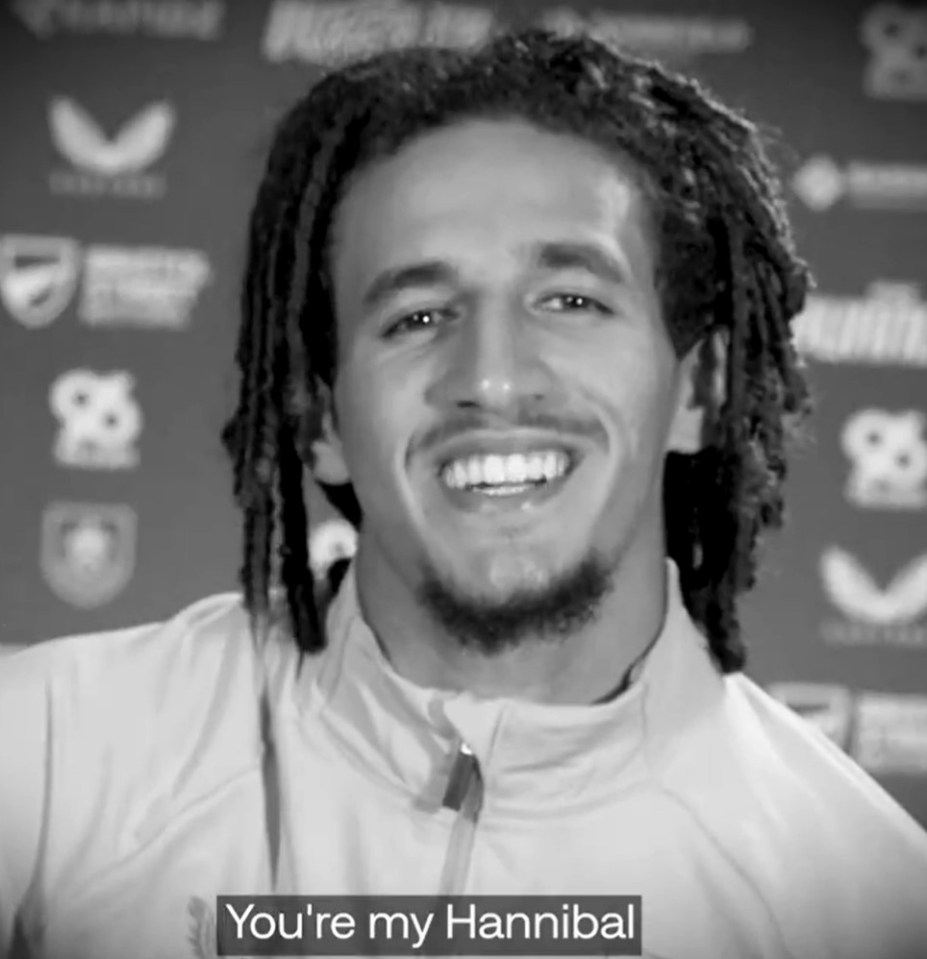 a man with dreadlocks is smiling and says you 're my hannibal