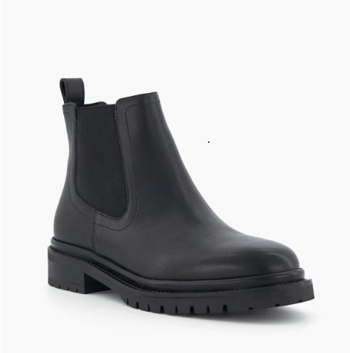 These Perceive black leather Chelsea boots from Dune are £140