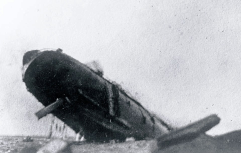 The sinking of the Arcadian after it was blasted by a torpedo