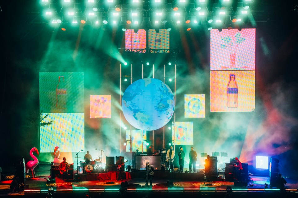  Liam Gallagher performing on stage at the Reading Festival, where he dedicated the Oasis track Half The World Away to his estranged brother Noel and later their hit Cigarettes and Alcohol to people who hate the rock band