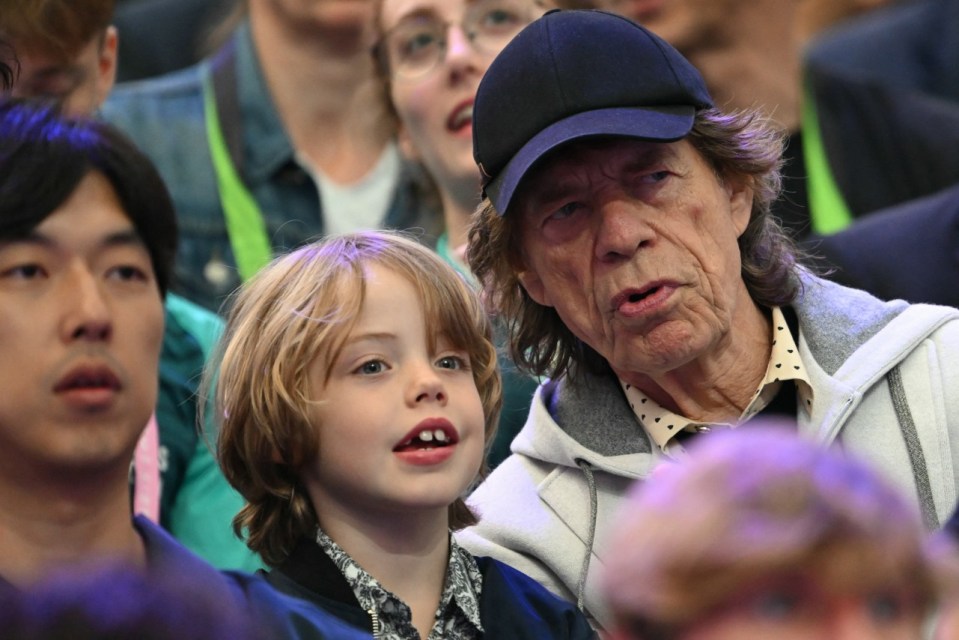 Rolling Stones frontman Mick Jagger took lookalike son Deveraux to watch the fencing