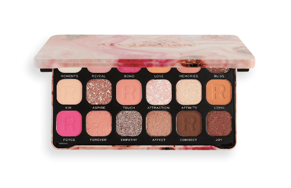 The full size Makeup Revolution palette features 18 products while the mini boasts eight