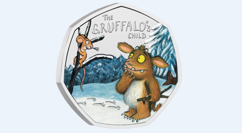 The new Gruffalo coin in colour.